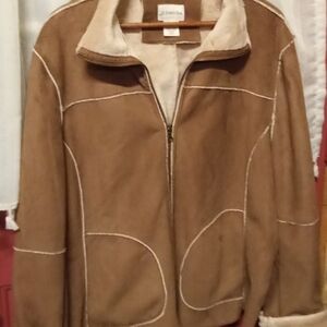 St. John's Bay Brown faux suede jacket